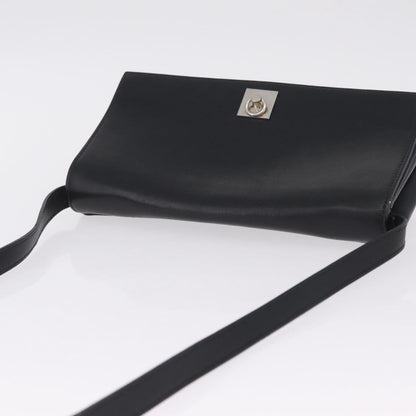Celine Shoulder Leather, Black, Leather, Shoulder Bag