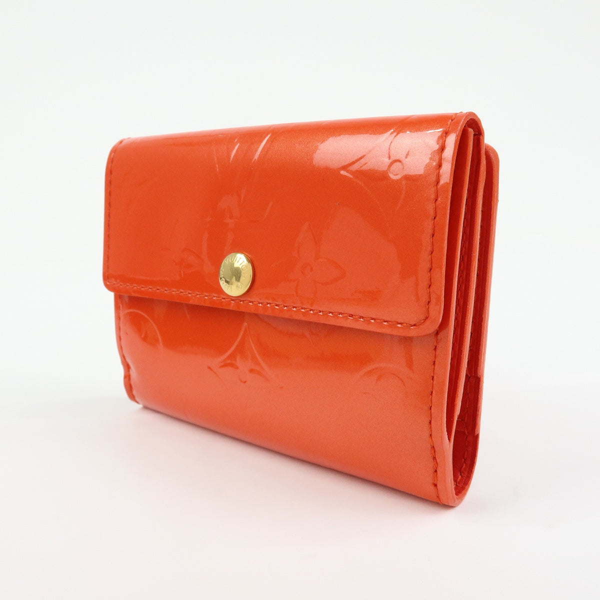 Louis Vuitton Ludlow Vernis, Orange, Leather, Wallet