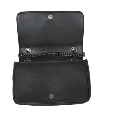 Prada Chain Flap Bag Studded Glace Calf, Red, Leather, Shoulder Bag