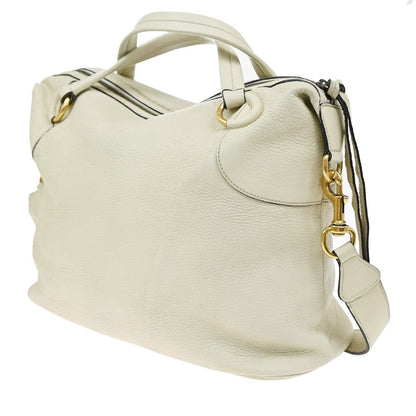 Gucci Twill Leather, Beige, Leather, Shoulder Bag
