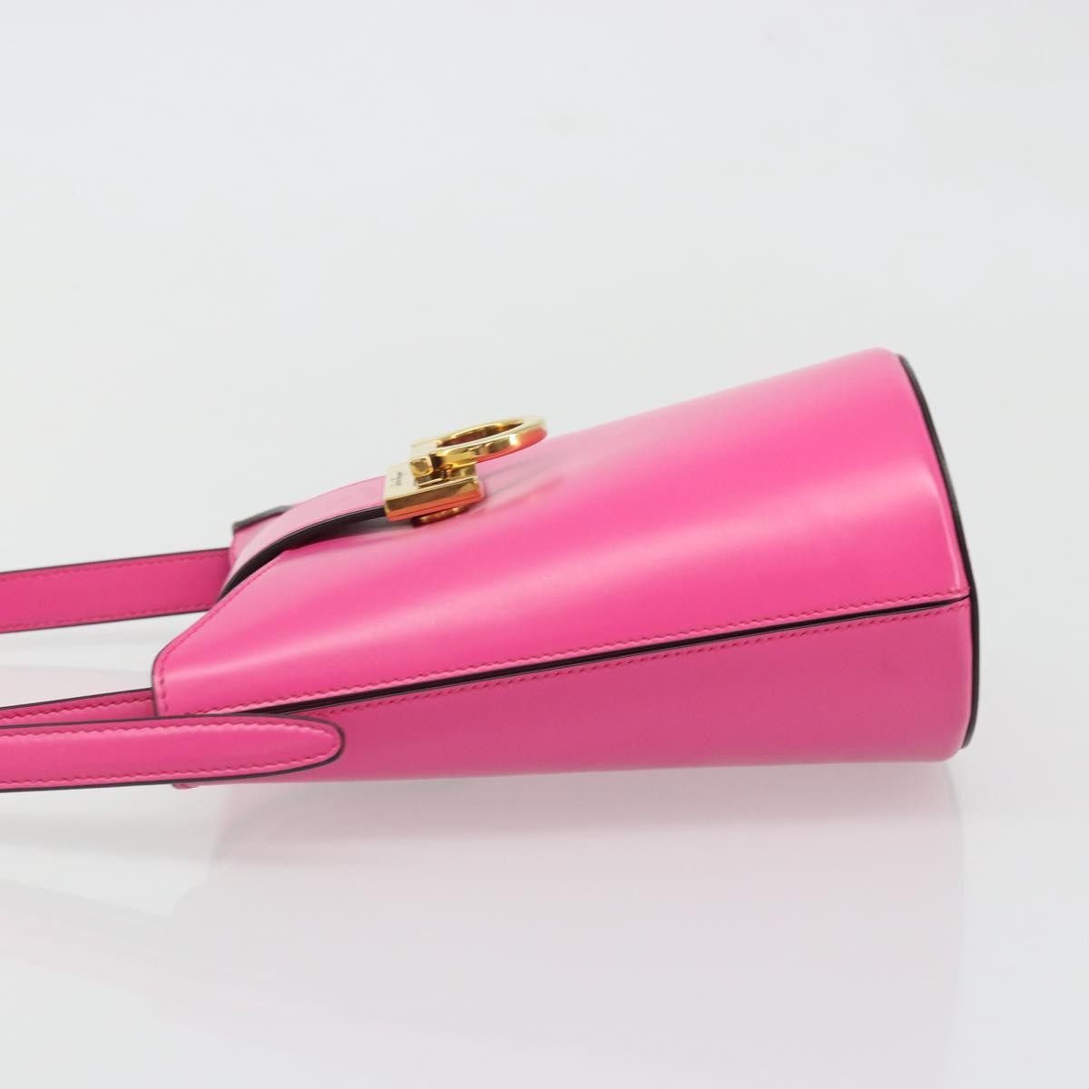 Salvatore Ferragamo Trifolio Leather, Pink, Leather, Shoulder Bag
