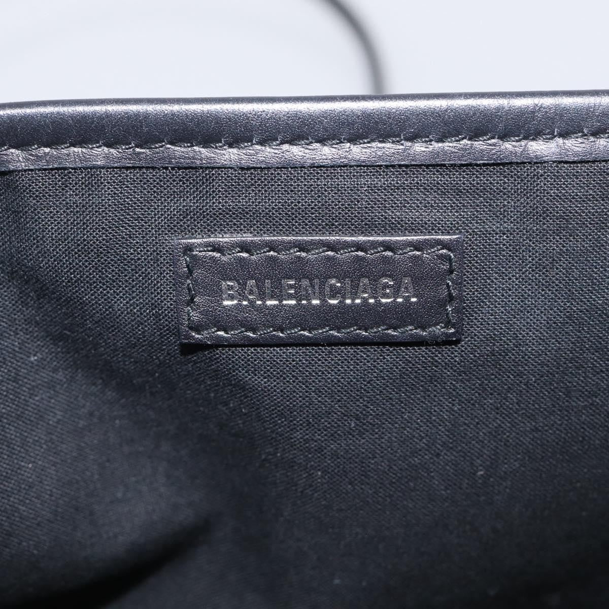 Balenciaga Navy Cabas Canvas with Leather, White, Canvas, Tote Bag