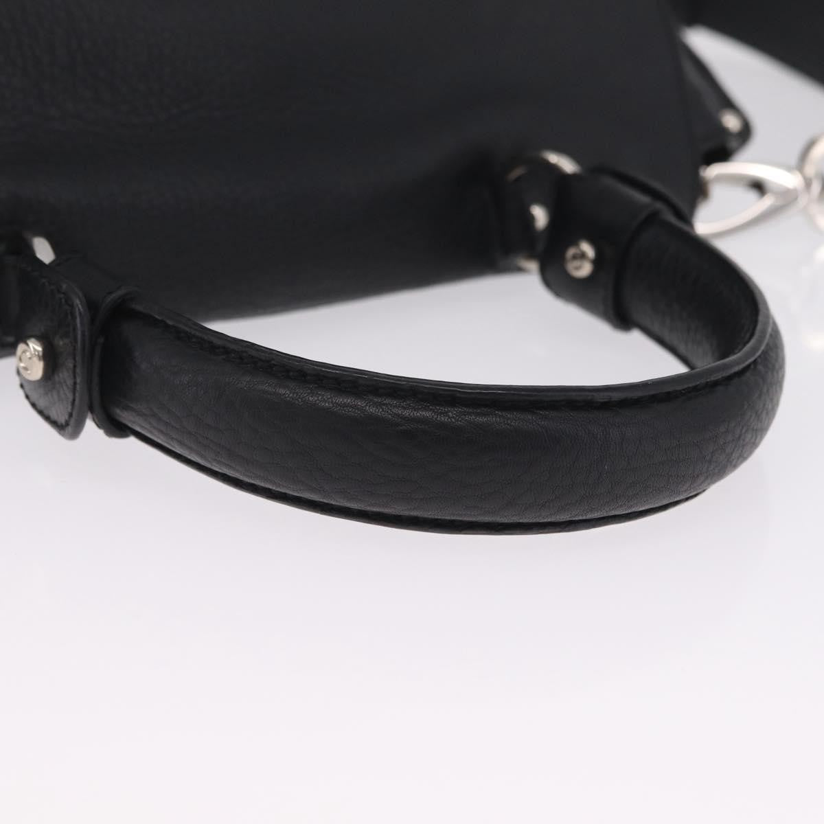 Salvatore Ferragamo Sofia Satchel Grainy Leather, Black, Leather, Handbag