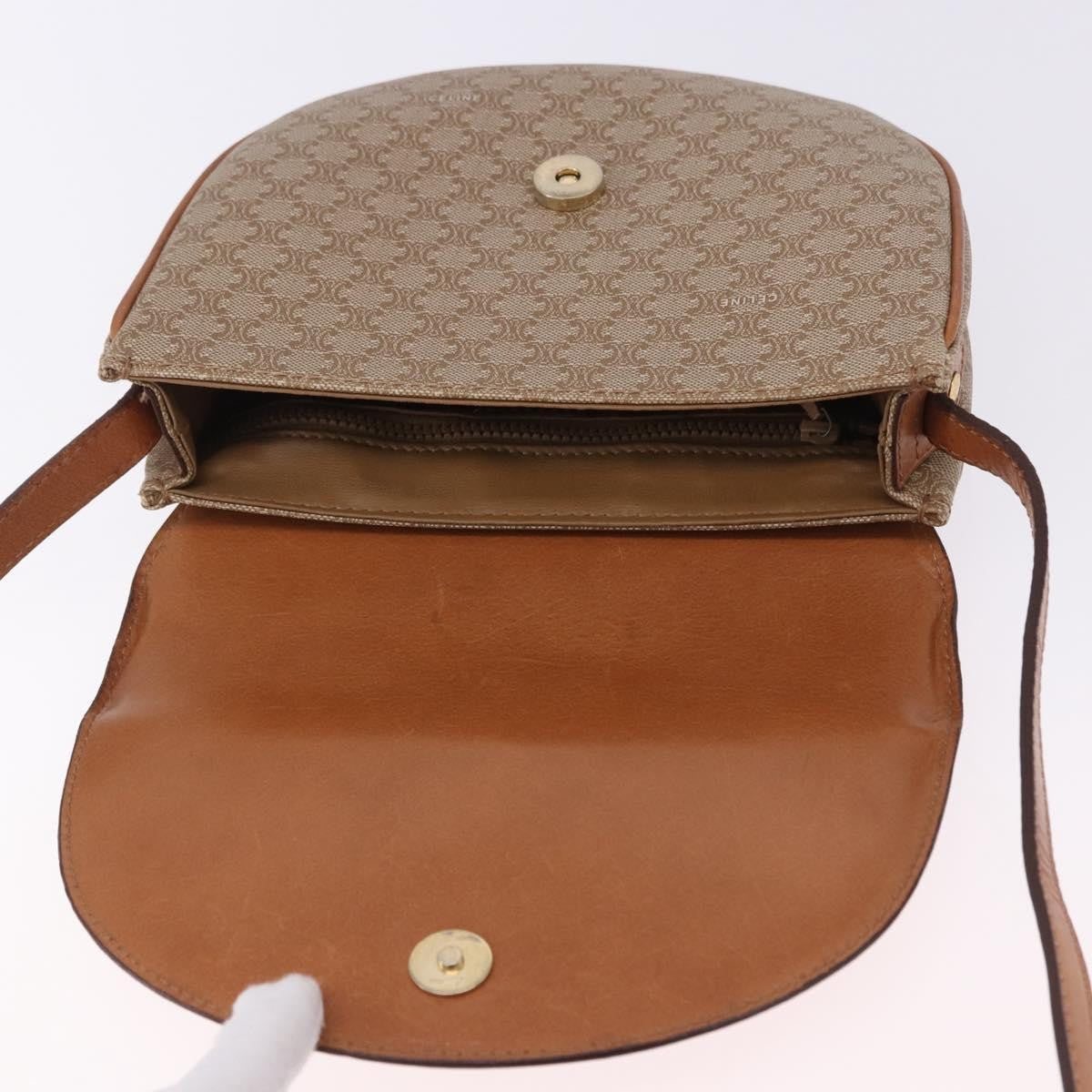 Celine Macadam Canvas, Beige, Canvas, Shoulder Bag