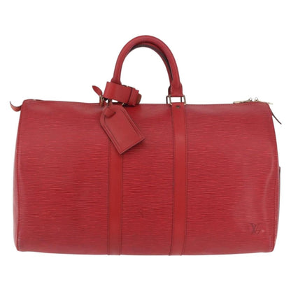 Louis Vuitton Keepall Epi Leather, Red, Leather, Travel Bag