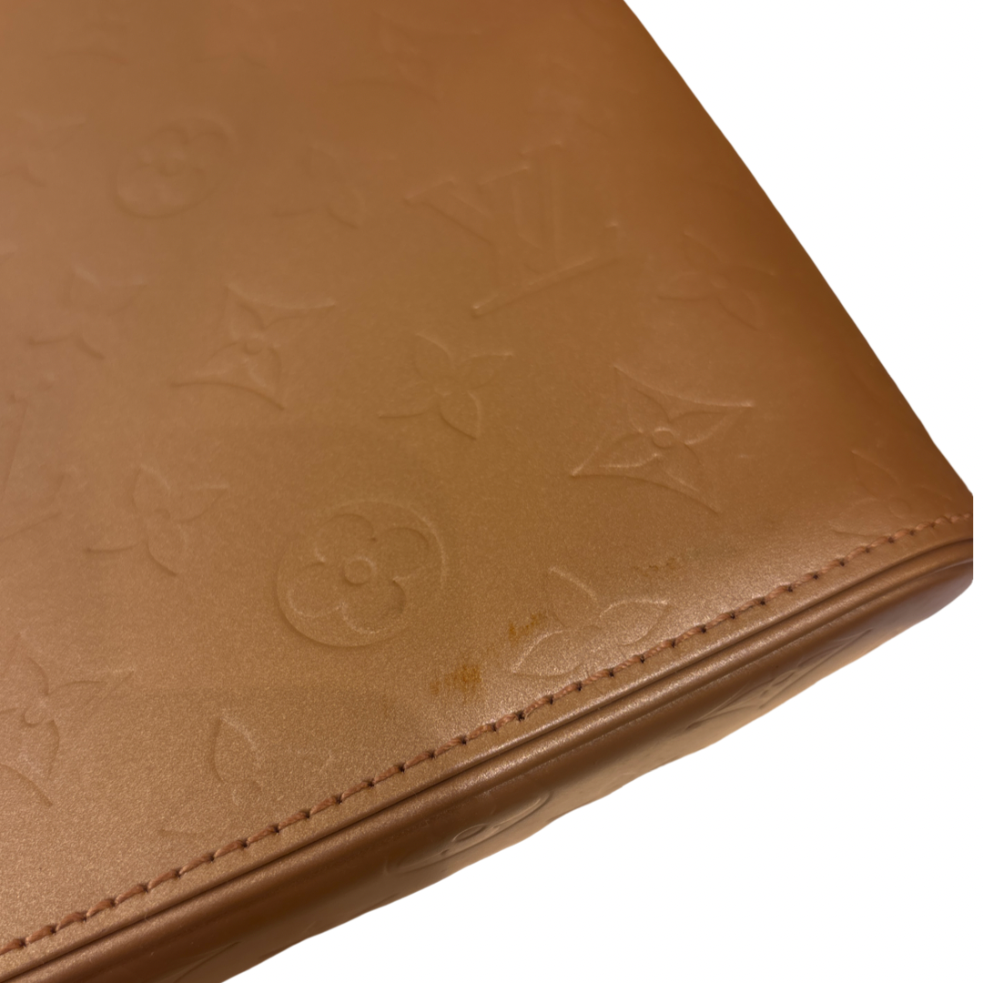 Louis Vuitton Mat Sutter Monogram Vernis, Gold, Leather, Handbag