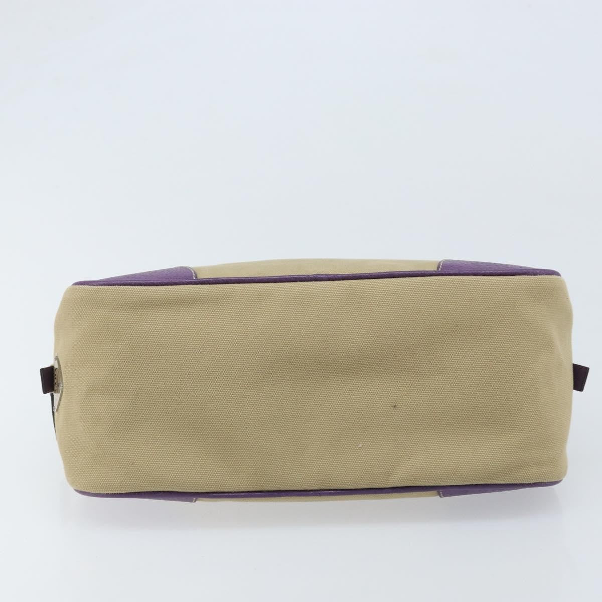 Prada Bowler Canvas with Leather, Beige, Canvas, Shoulder Bag
