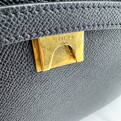 Celine Belt Calfskin, Black, Leather, Handbag