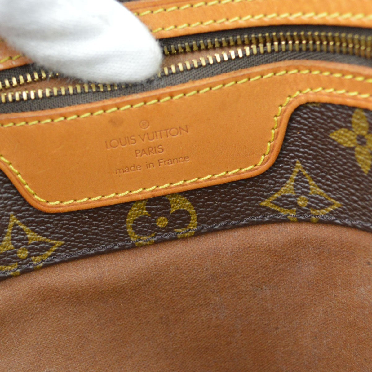 Louis Vuitton Shopping Sac Monogram Canvas, Brown, Canvas, Handbag