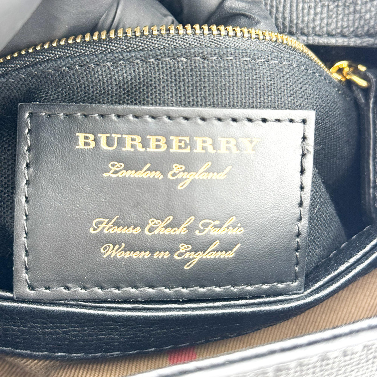 Burberry Camberley Top Handle Leather, Black, Leather, Handbag