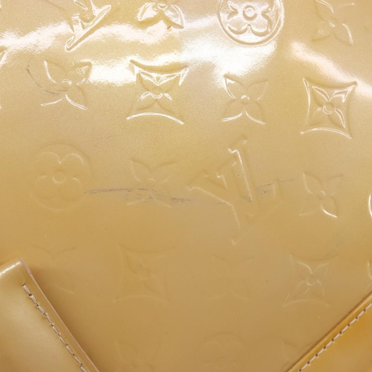 Louis Vuitton Alma Monogram Vernis, Beige, Patent Leather, Handbag