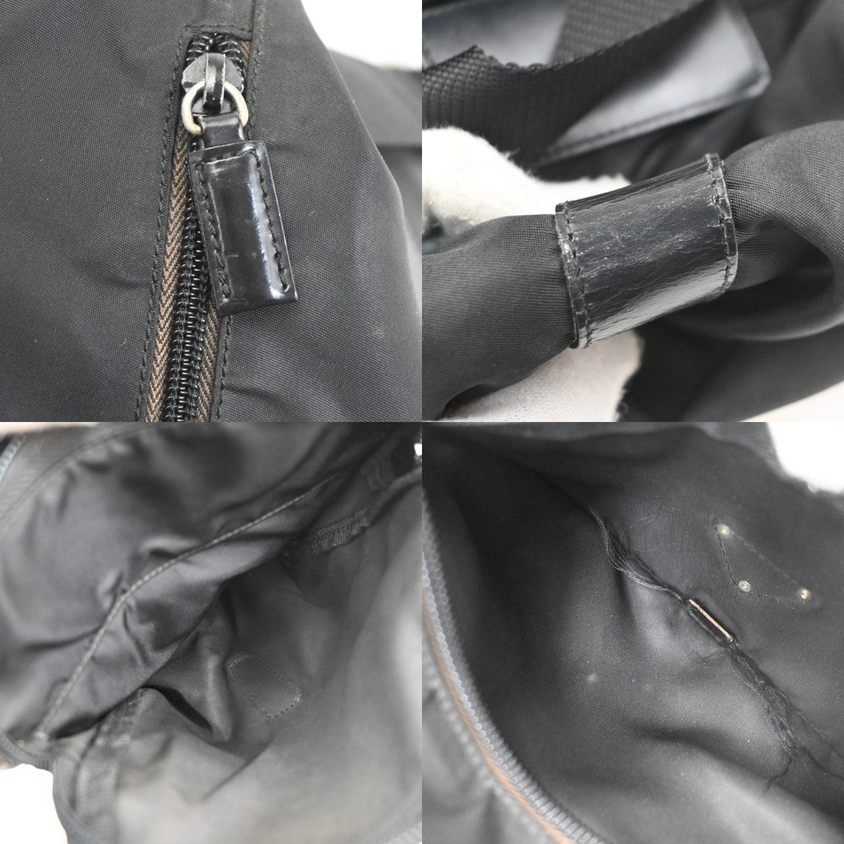 Prada Buckle Messenger Tessuto, Black, Nylon, Handbag