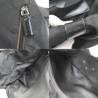 Prada Buckle Messenger Tessuto, Black, Nylon, Handbag
