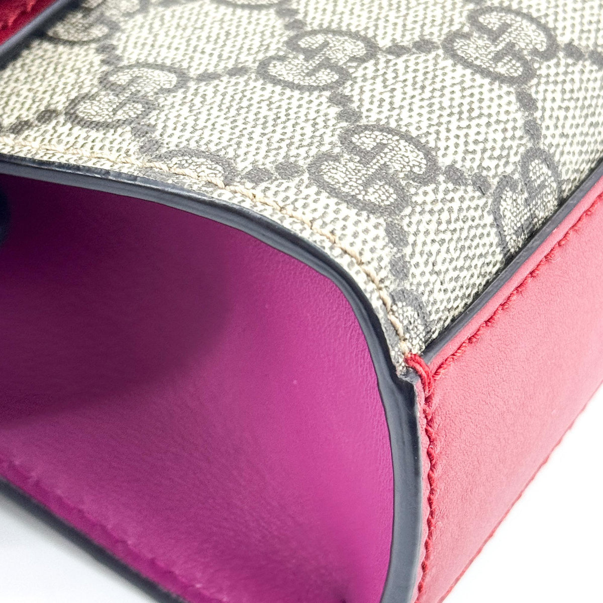 Gucci Padlock Clutch GG Canvas and Leather, Beige, Canvas, Clutch