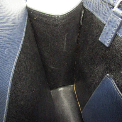 Prada Convertible Travel Saffiano Leather, Navy, Leather, Briefcase