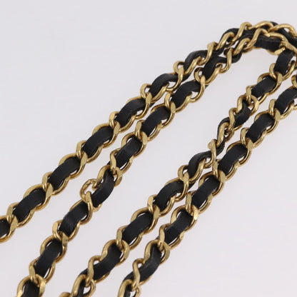 Chanel Vintage Logo Chain Belt Metal and Leather, Gold, Metal, Belt