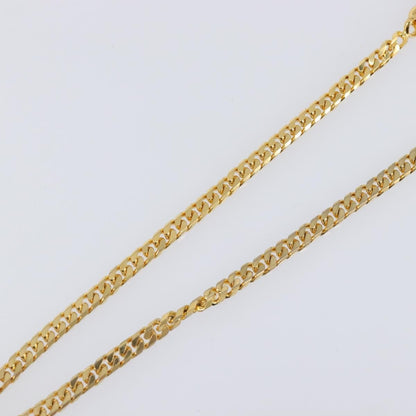Celine Vintage Logo Circle Pendant Metal, Gold, Metal, Necklace
