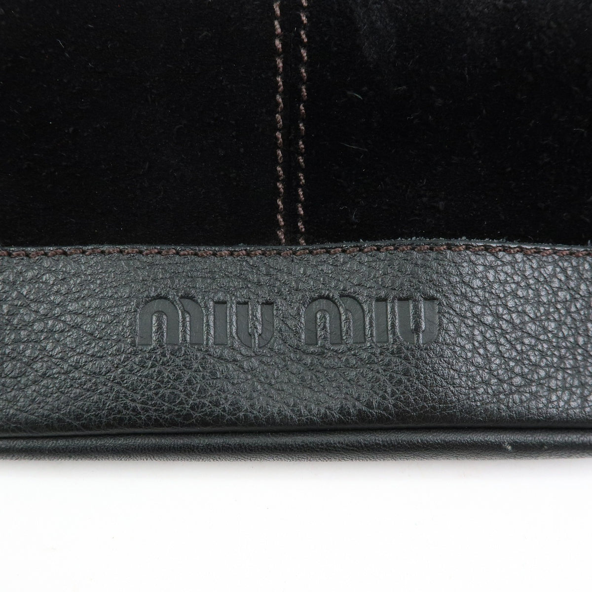 Miu Miu Shoulder Suede, Black, Suede, Shoulder Bag