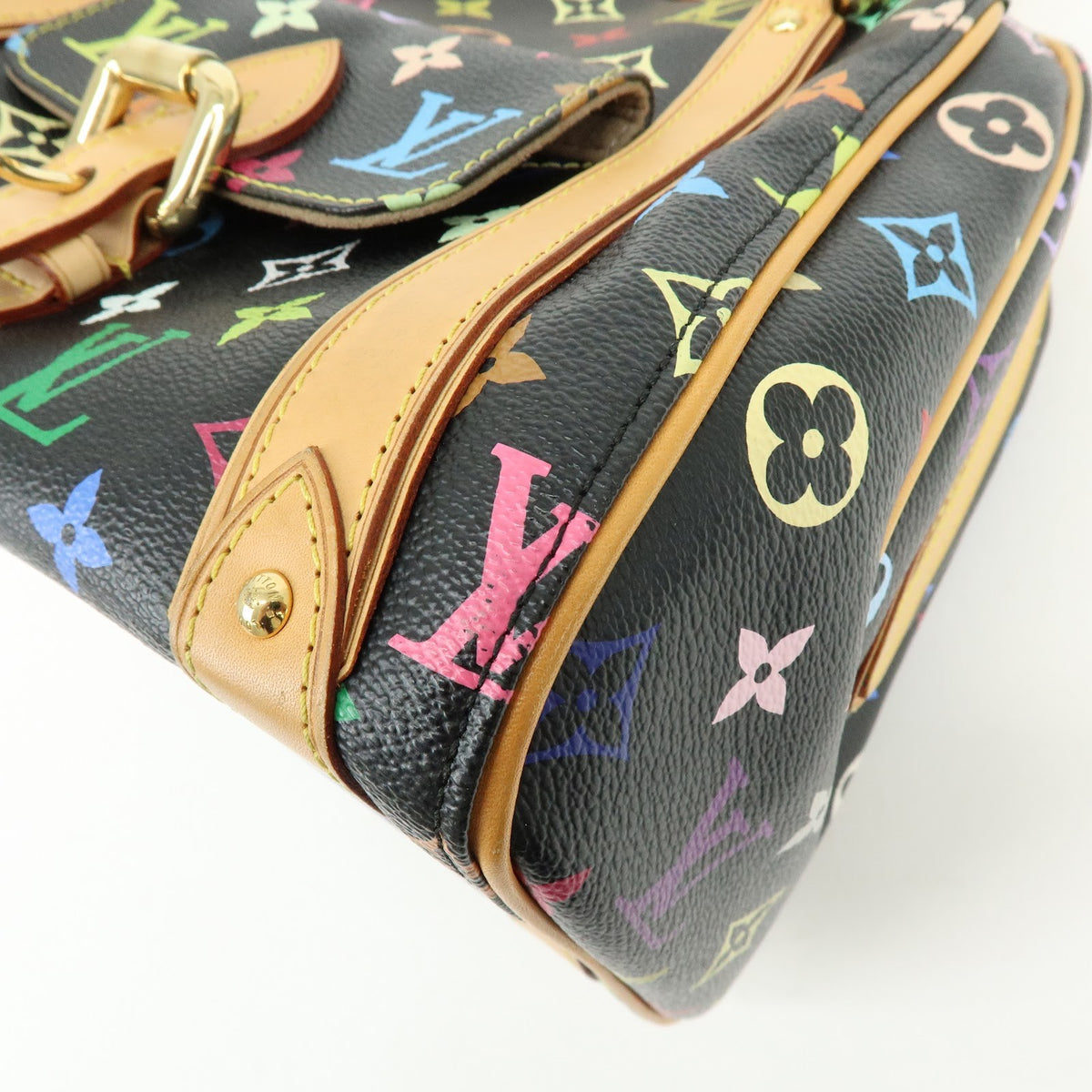 Louis Vuitton Priscilla Monogram Multicolor, Black, Canvas, Handbag