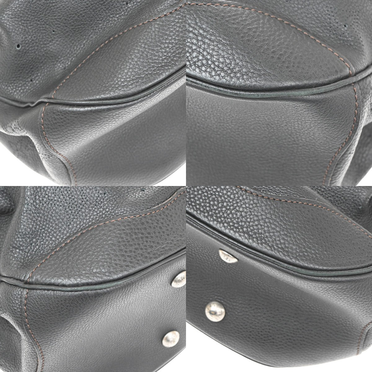Louis Vuitton Solar Mahina Leather, Black, Leather, Handbag