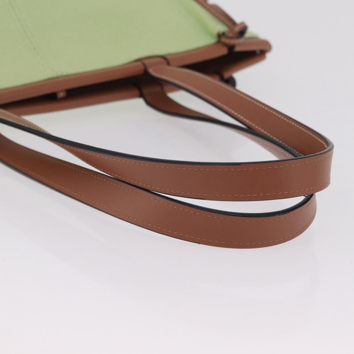 Loewe Cushion Canvas, Green, Canvas, Tote Bag
