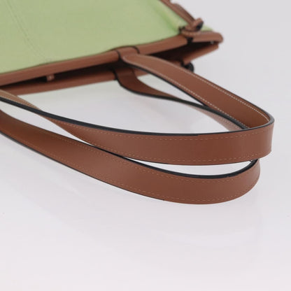 Loewe Cushion Canvas, Green, Canvas, Tote Bag