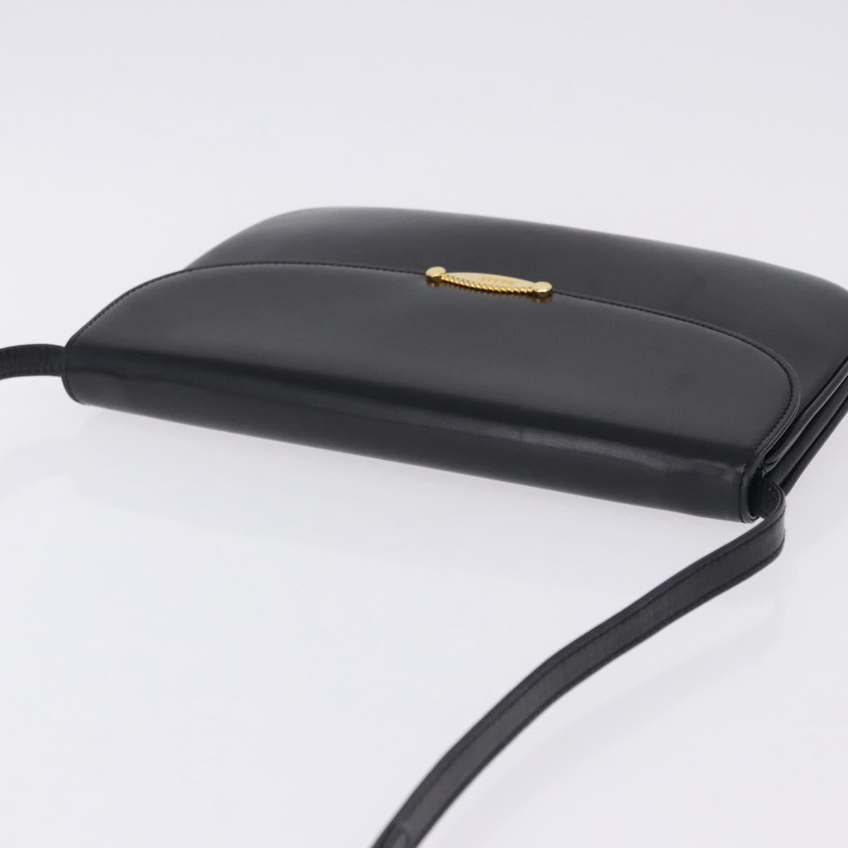 Bally Vintage Leather, Black, Leather, Shoulder Bag