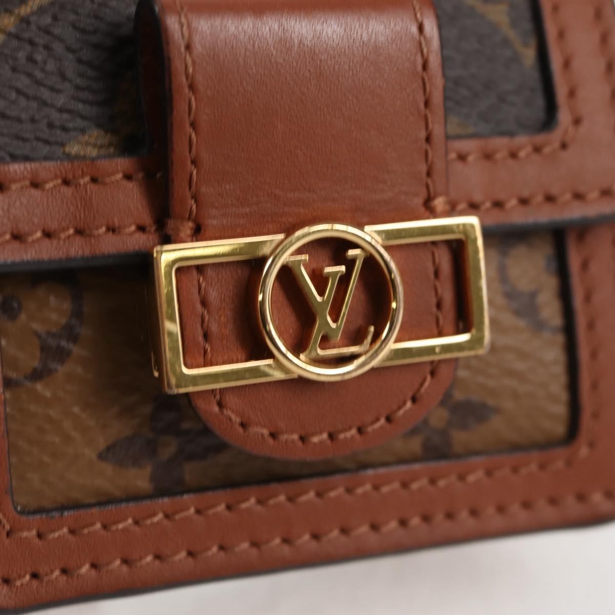 Louis Vuitton Dauphine Reverse Monogram Canvas, Brown, Canvas, Clutch
