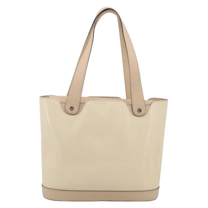 Salvatore Ferragamo Vintage Patent Leather, Beige, Patent Leather, Shoulder Bag
