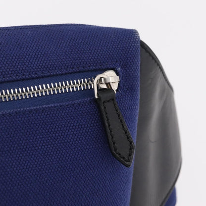Balenciaga Navy Neo Lift Waist Canvas and Leather, Blue, Canvas, Handbag