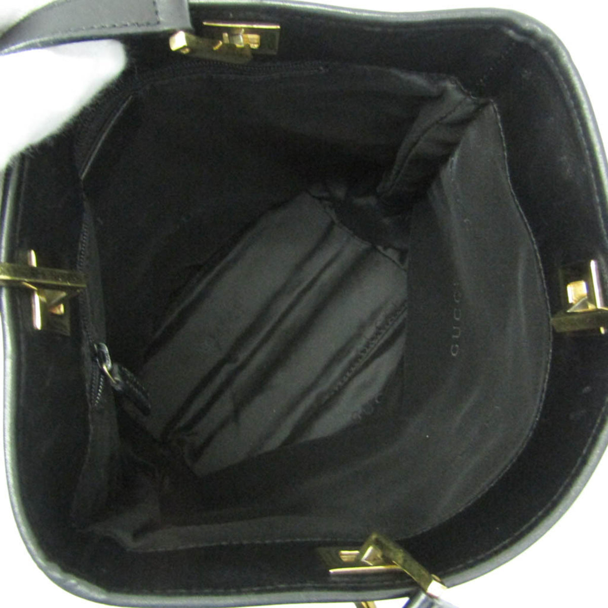Gucci Vintage Bucket Shopping GG Canvas, Black, Canvas, Tote Bag