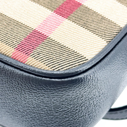 Burberry Camera Vintage Check Canvas, Black, Canvas, Handbag