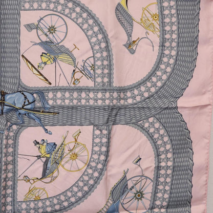 Hermes Carré 90 Silk multicolor, Pink, Silk, Scarf