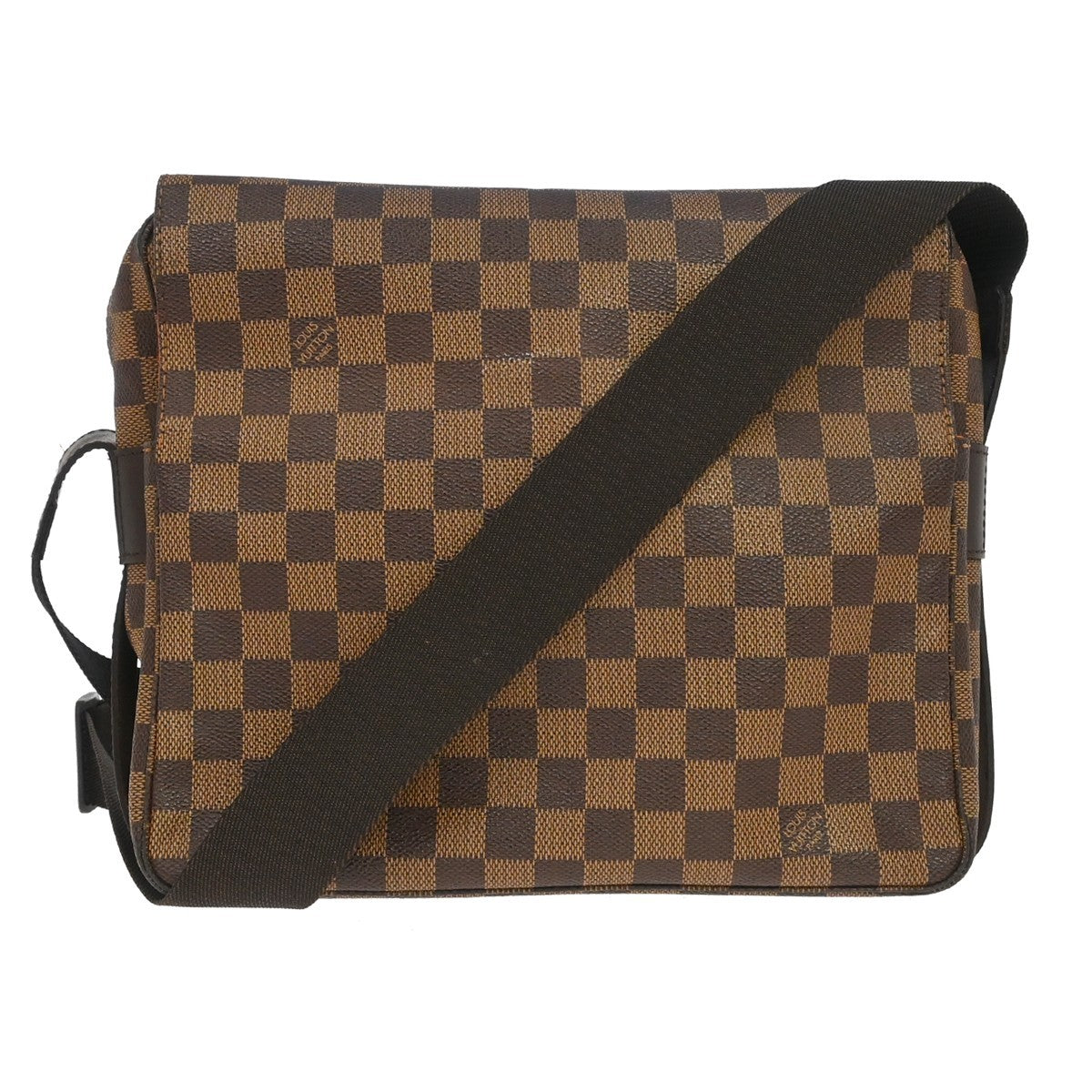 Louis Vuitton Naviglio Damier Ebene, Brown, Canvas, Shoulder Bag