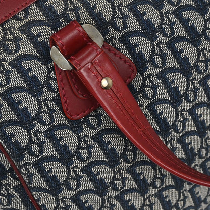 Christian Dior Vintage Trotter Zip Diorissimo Canvas, Navy, Canvas, Tote Bag