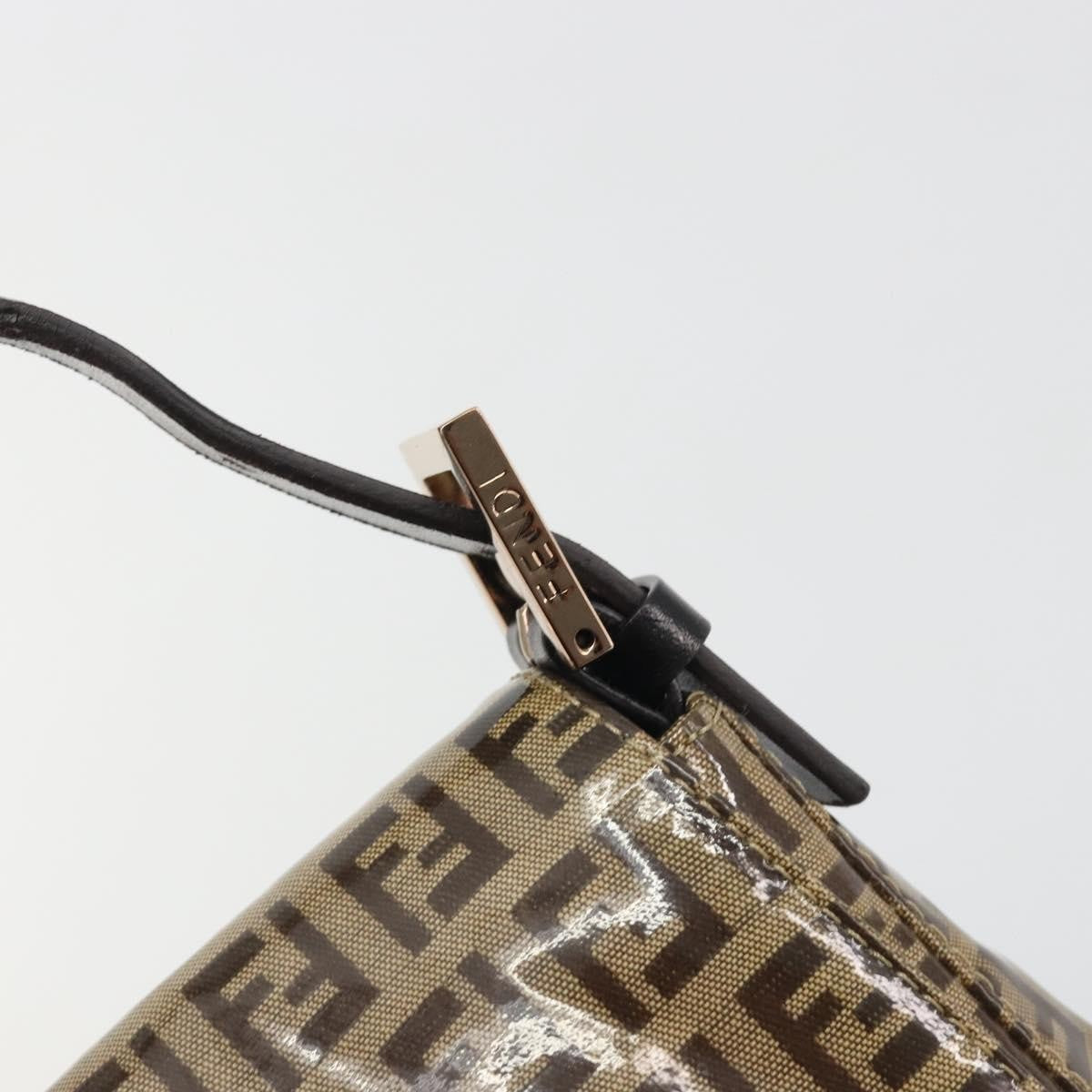 Fendi Mamma Baguette Zucchino canvas, Brown, Canvas, Shoulder Bag