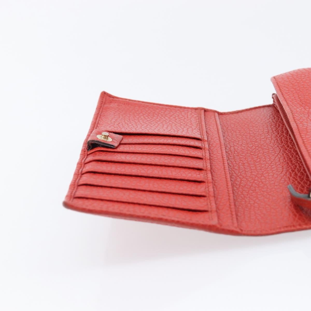Gucci Swing Wallet on Strap Leather, Red, Leather, Crossbody Bag