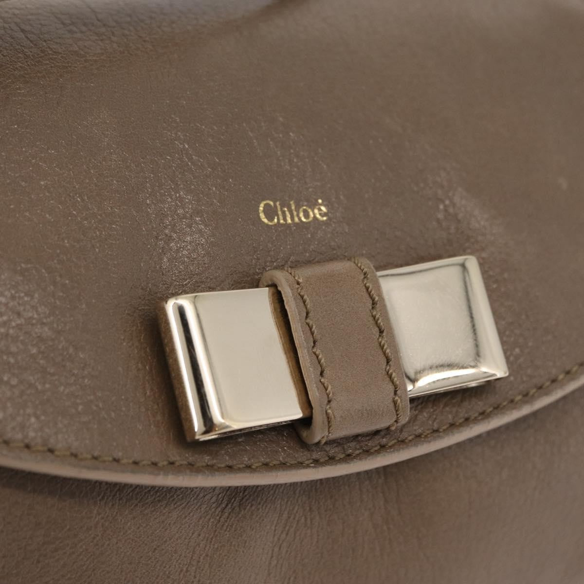 Chloe Lily Leather, Beige, Leather, Shoulder Bag