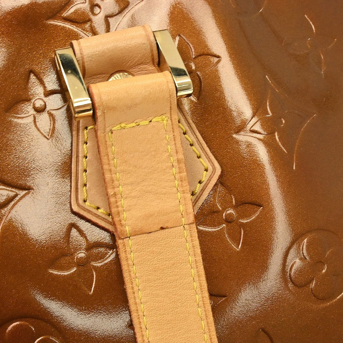 Louis Vuitton Houston Monogram Vernis, Brown, Patent Leather, Tote Bag