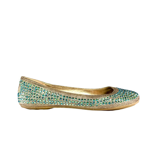 JIMMY CHOO Crystal Embellished Ballet Flats