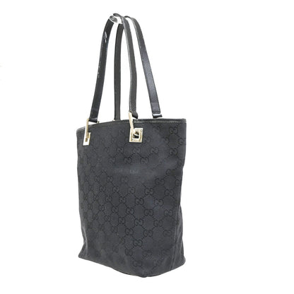 Gucci Vintage Bucket Shopping GG Canvas, Black, Canvas, Tote Bag