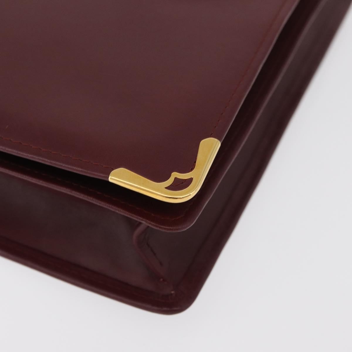Cartier Must de Cartier Clutch Leather, Burgundy, Leather, Clutch