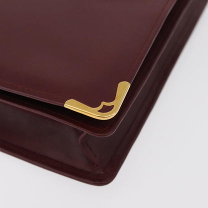 Cartier Must de Cartier Clutch Leather, Burgundy, Leather, Clutch