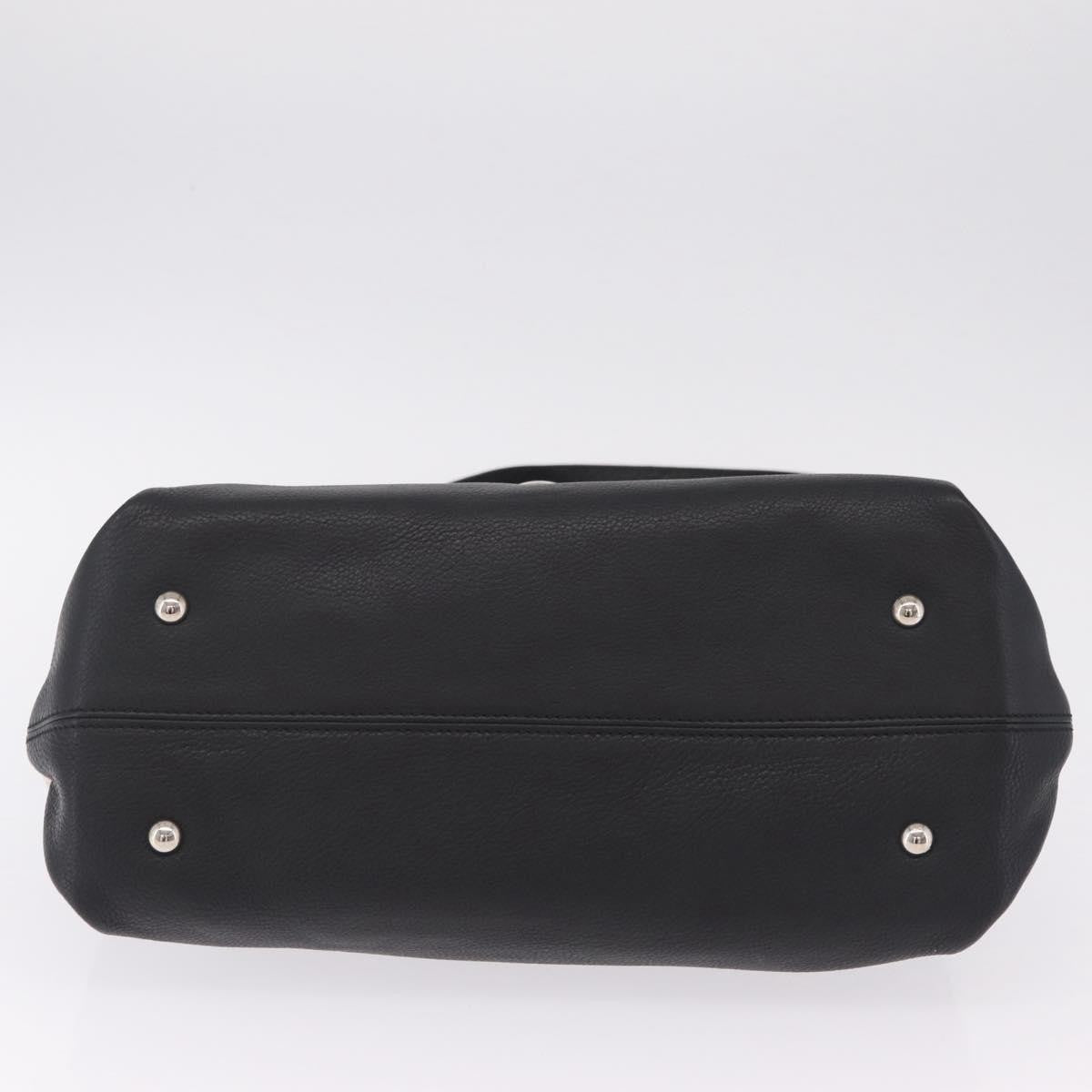 Salvatore Ferragamo Sofia Satchel Grainy Leather, Black, Leather, Handbag