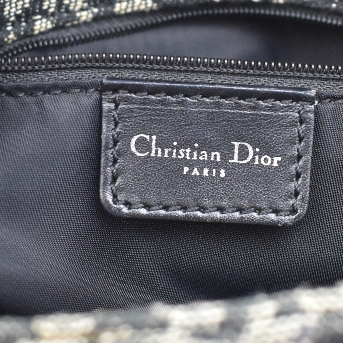 Christian Dior Vintage Open Diorissimo Canvas, Black, Canvas, Tote Bag