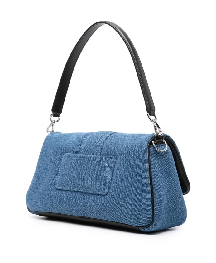 Jacquemus Le Bambino Flap Shoulder Bag Denim, BLUE, DENIM_JEANS, Handbag