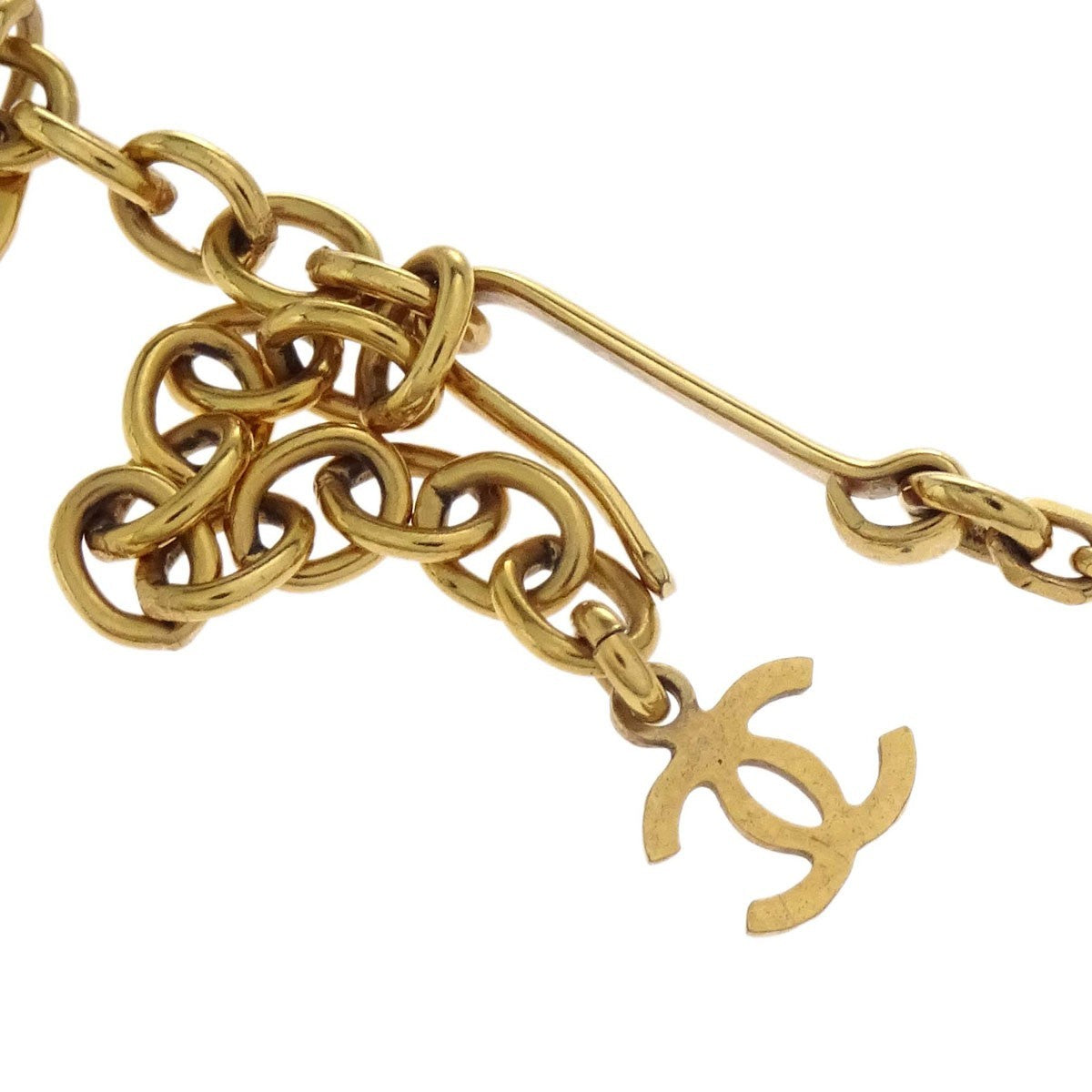 Chanel CC Square Pendant Resin with Crystals and Metal, Gold, Gold Plated, Necklace