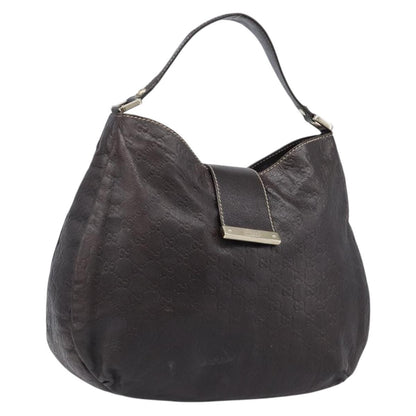 Gucci New Ladies Web Hobo Guccissima Leather, Brown, Leather, Shoulder Bag