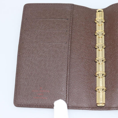 Louis Vuitton Ring Agenda Cover Damier, Brown, Canvas, Briefcase