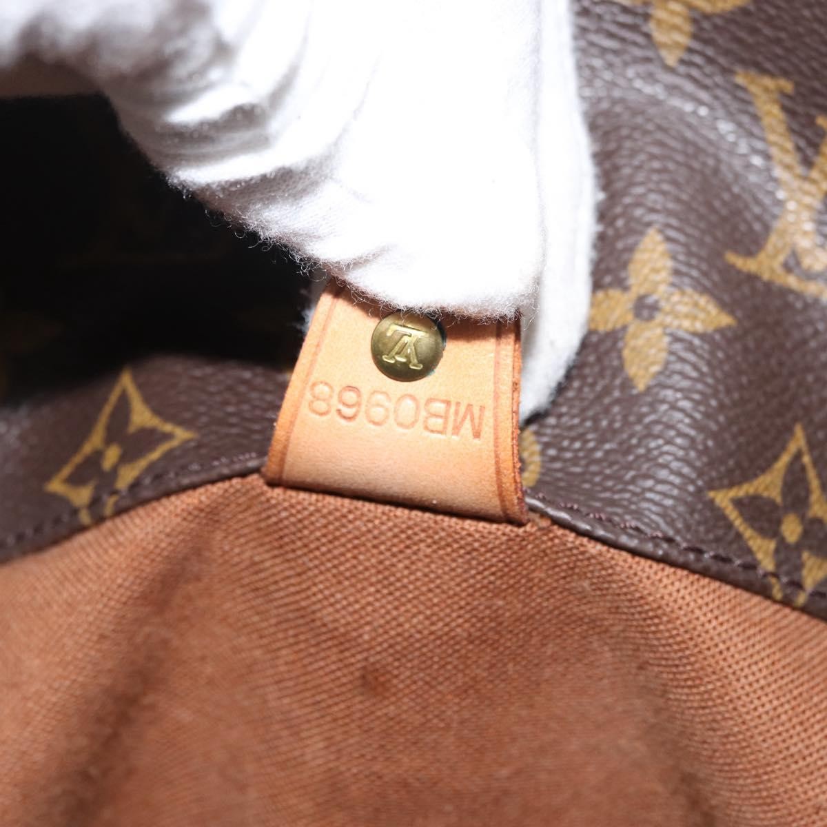 Louis Vuitton Shopping Sac Monogram Canvas, Brown, Canvas, Handbag